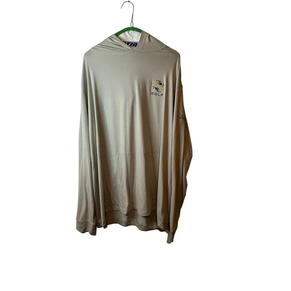 Double Eagle Golf Silver Long Sleeve Pullover Activewear Sport Hoodie Size 2X